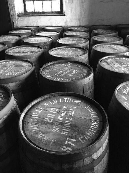 Casks at Springbank Distillery