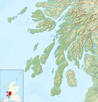 Argyll and bute uk relief location map